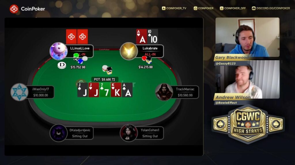 HS CGWC Episode 4 Day 9 - Lukabrate vs LLinusLL0ve - 38k Pot