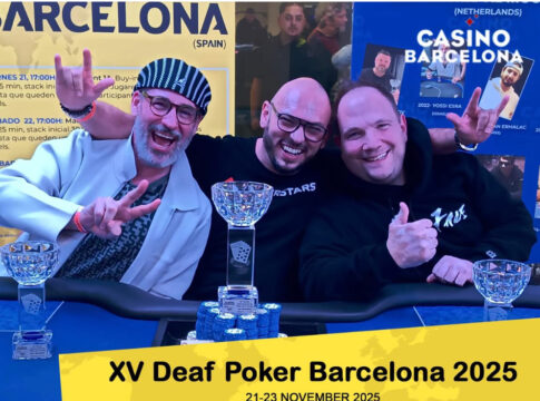 Sebastian Einbeck wird Dritter beim Deaf Poker Barcelona!