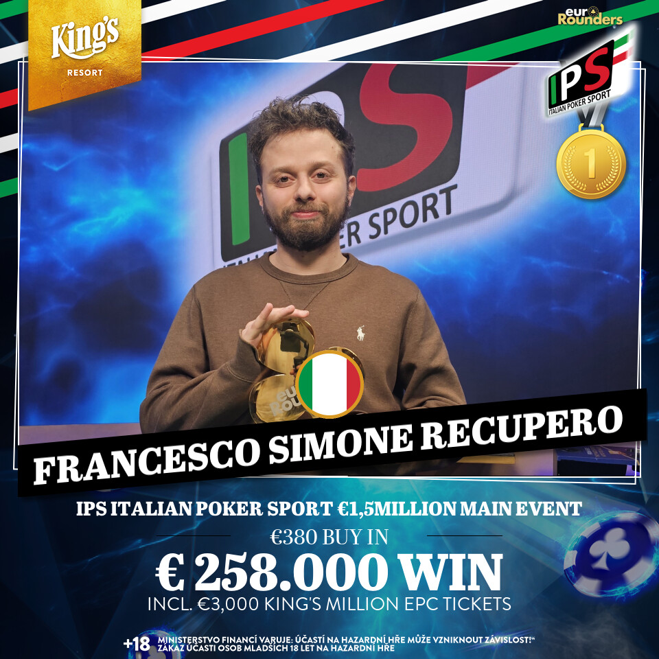 Italian Poker Sport IPS 1,5MILLION Main Event - Francesco Recupero