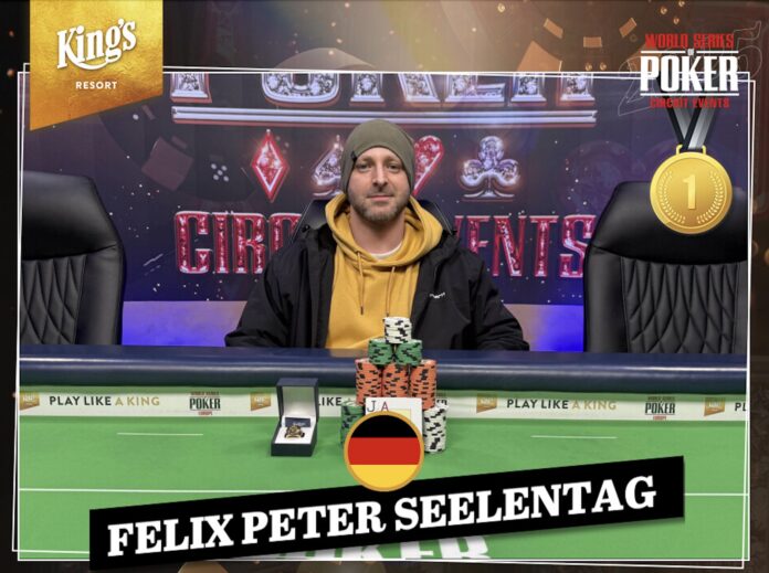 WSOPC Event #11 - 6-Max NLH Sieger: Felix Seelentag (GER)