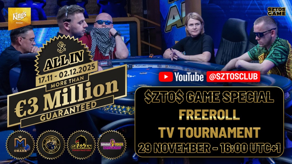 SZTOS $ZTO$ Game Special Freeroll TV Tournament