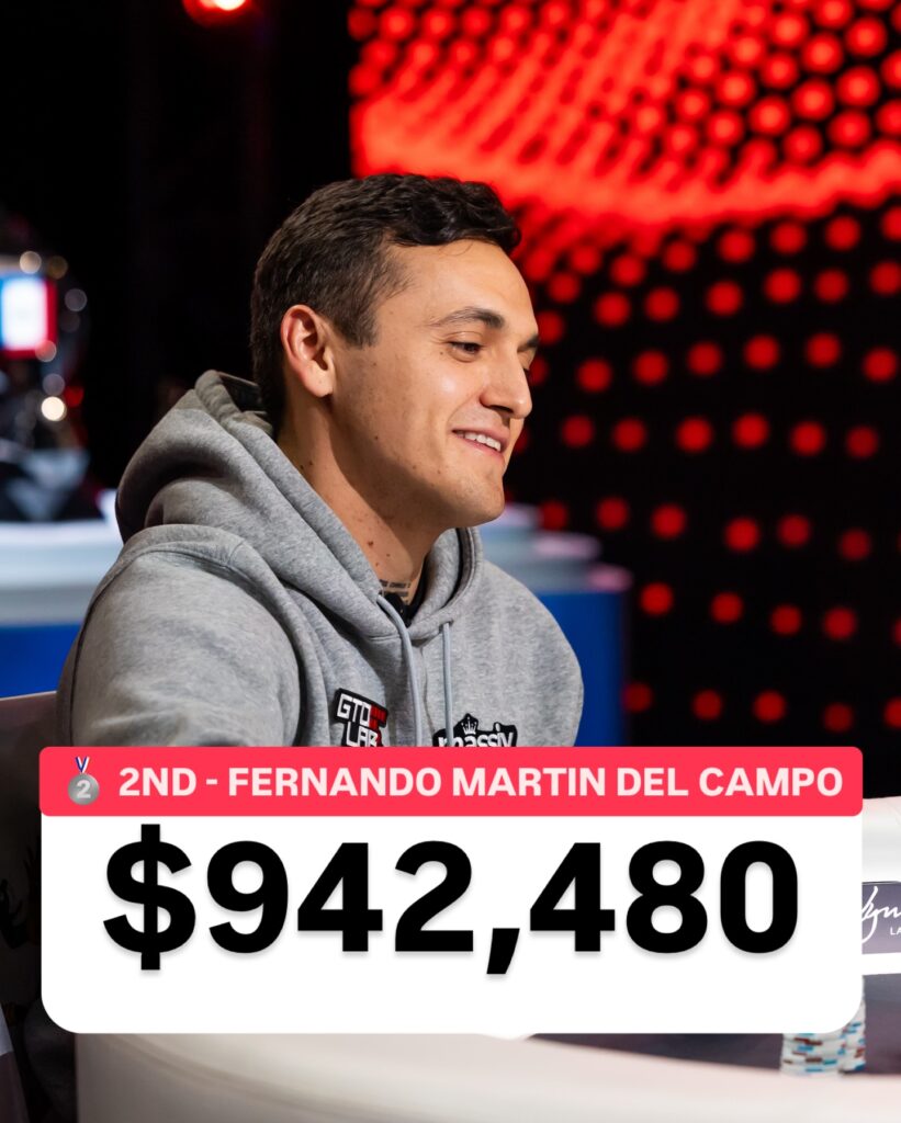 WPT Prime Championship Rang 2: Fernado Martin del Campo ($942.480)
