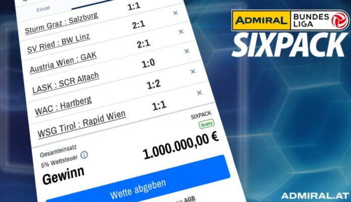 Admiral Tippspiel Sixpack