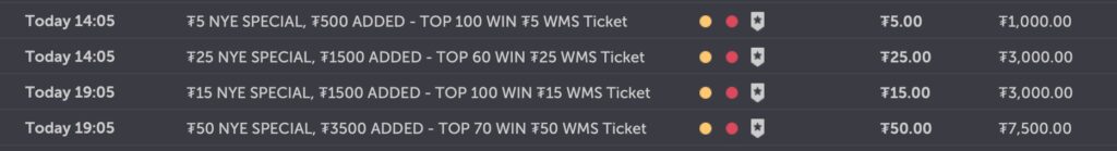 CoinPoker NYE Special - Added Value WMS Tickets