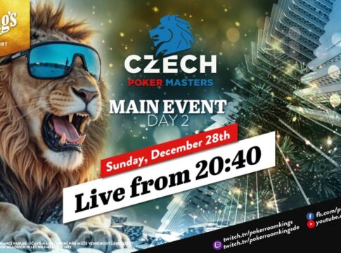 Sonntag ab 20:40 Uhr – Tag 2 der €150 Czech Poker Masters Christmas Edition!