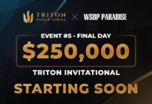 Dienstag ab 20:00 Uhr – Triton Livestream vom Finale des $250.000 WSOPP Triton NLH Invitational Event #5!