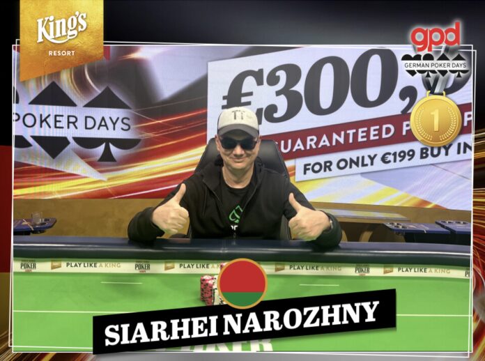 Siarhei NaSieger im GPD German Poker Days Main Event: Siarhei Narozhnyrozhny Sieger im GPD German Poker Days Main Event: Siarhei Narozhny