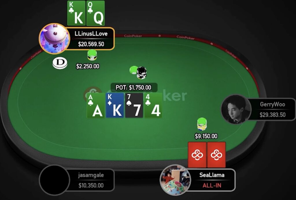 High Stakes Cash Game World Championship HS CGWC - SeaLLama vs LLinusLL0ve