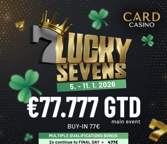 Card Casino SK – Glücklicher Jahresbeginn mit dem €77 Lucky Sevens!