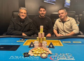 Die 3 Dealmaker im Deepstack: (v.l.n.r.) "Emilia", Jorge Aira, "Reys"