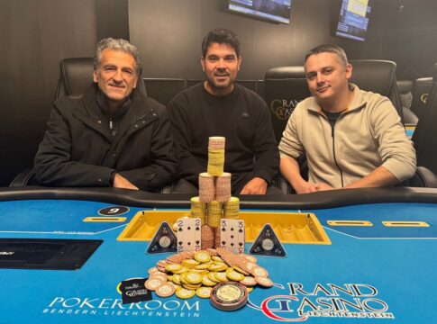 Die 3 Dealmaker im Deepstack: (v.l.n.r.) "Emilia", Jorge Aira, "Reys"