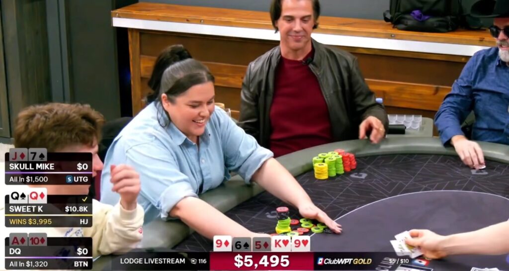 Kayla at Poker at the Lodge