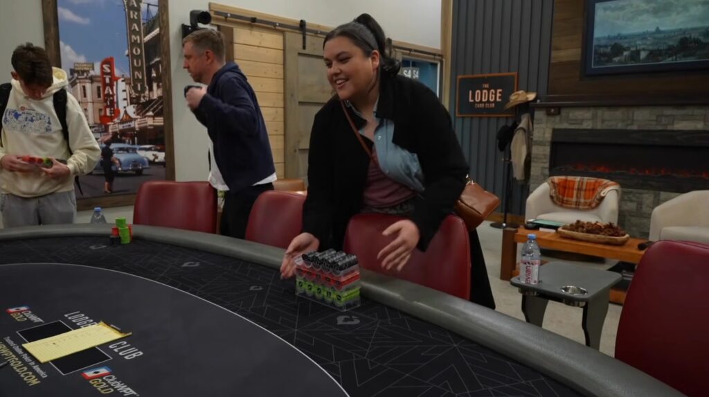 Kayla at Poker at the Lodge