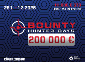 Die Bounty Hunter Days visieren mit €200.000 Garantien das GCA an!