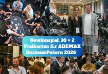 🎉 Gewinnspiel – 10 × 2 Freikarten für ADEMAX BusinessPokern 2026 gewinnen!