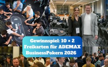 🎉 Gewinnspiel – 10 × 2 Freikarten für ADEMAX BusinessPokern 2026 gewinnen!