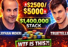 Online-Ikone „Trueteller“ auf CoinPoker gesichtet, bei Blinds $2.500/$5.000! CoinPoker - Kayhan Mokri KayhanMok vs Trueteller ATAKA Timofey Kuznetsov