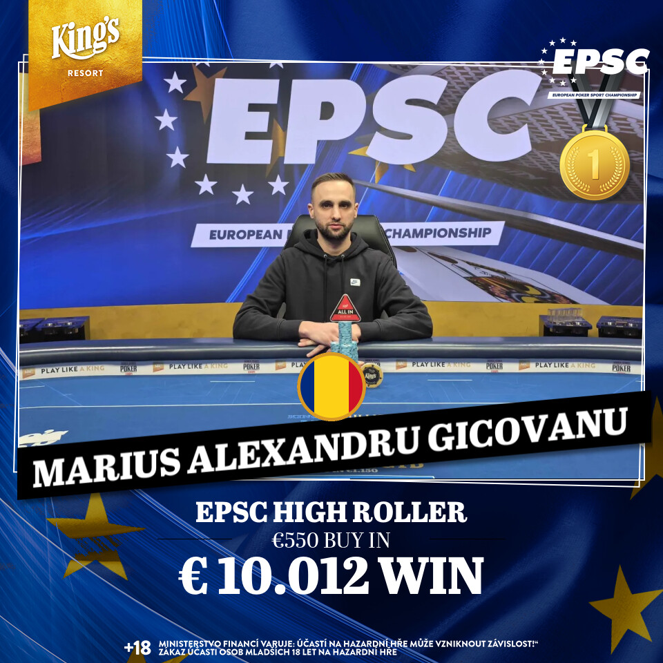 EPSC High Roller Sieger: Marius Gicovanu (ROU)