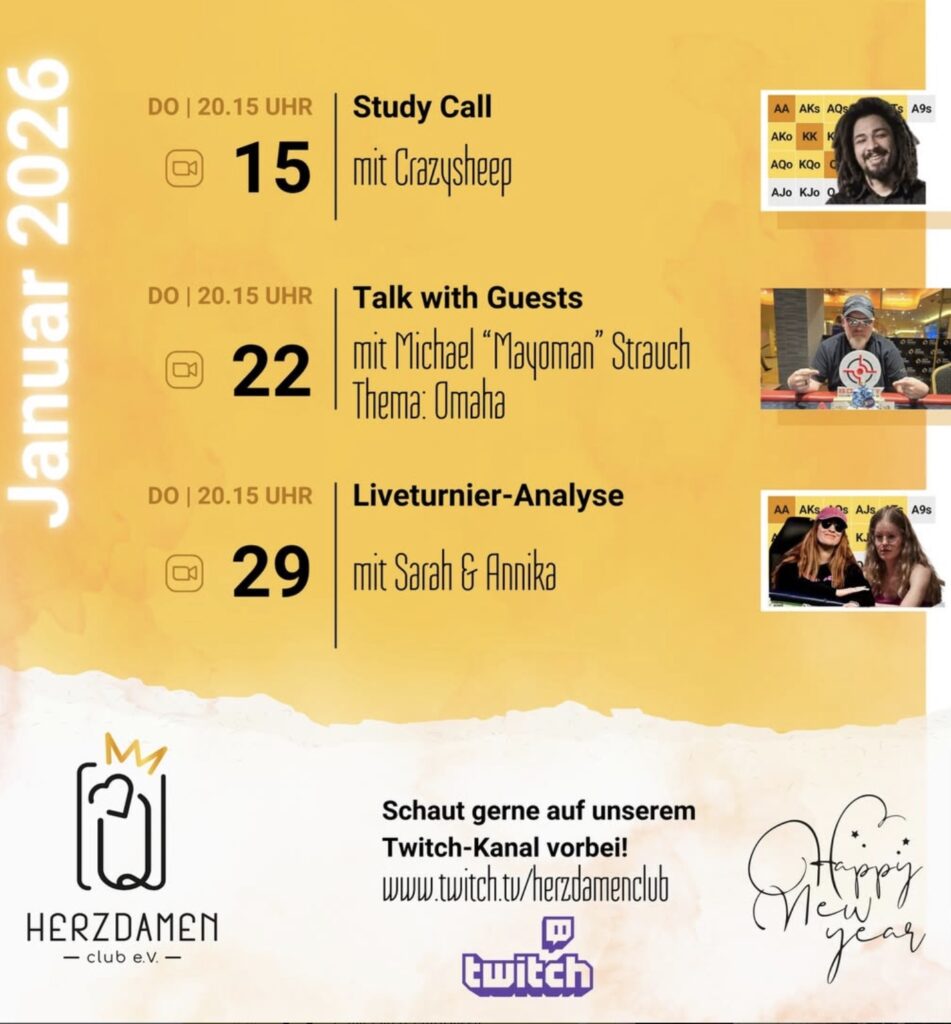 Herzdamen Club eV Programm Januar 2026