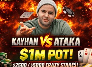 Neulich auf CoinPoker… mal eben um 1 Million Dollar geflippt (Video inside) Kayhan Mokri KayhanMok vs ATAKA Truteller Timofey Kusnezow 1 Million Dollar Pot $1M Pot Bobby James Poker BJP YouTube CoinPoker