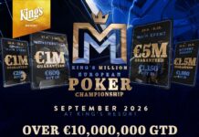 King’s MILLION European Poker Championship mit gigantomanischer €10.000.000 Garantie im September!