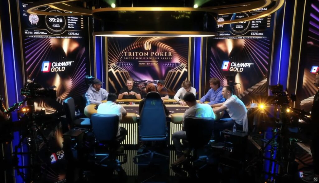 Mario Mosböck Triton Super High Roller Series Montenegro SHRS $25k WPT global Slam - YouTube Video - TV Table