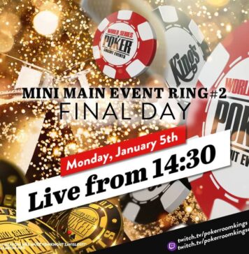 Montag ab 14:30 Uhr – Finaltag der €300 WSOP Circuit NLH Mini Main Event #2 aus dem King’s!
