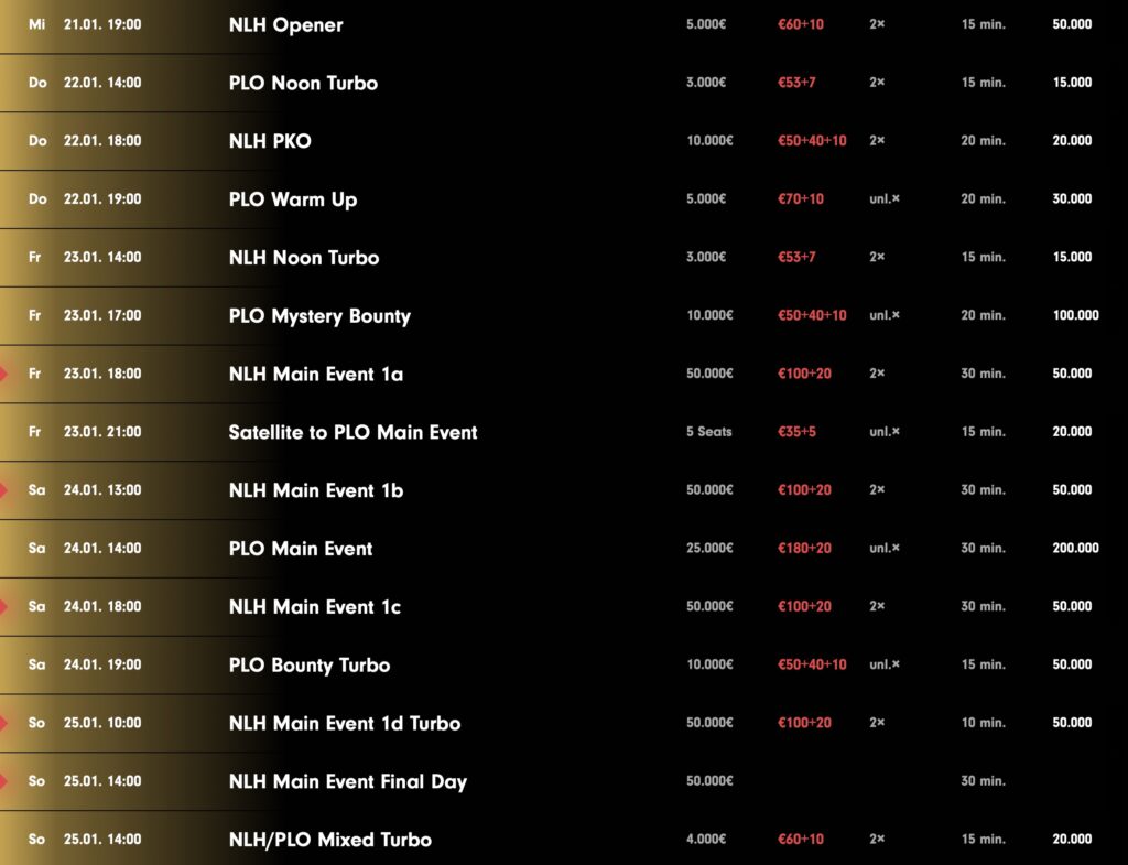 ÖSOP Spielplan Turnierplan Festivalplan Schedule
