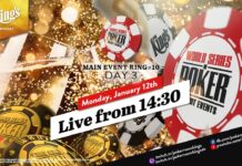 Montag ab 14:30 Uhr – Tag 3 der €1.500 WSOP Circuit NLH Main Event #10 aus dem King’s!