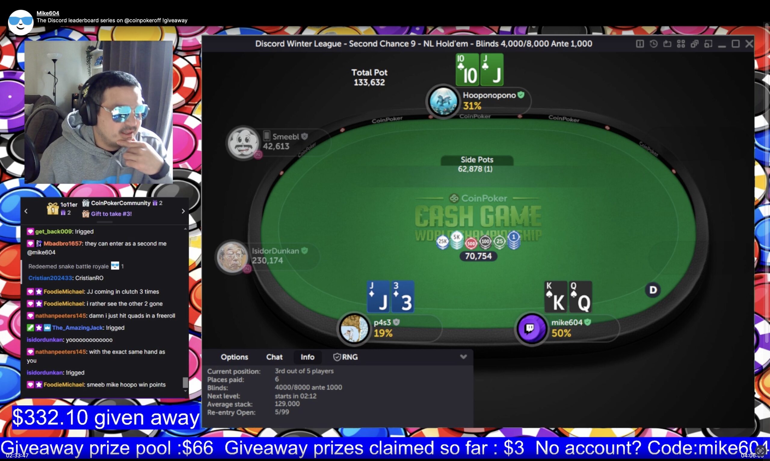 mike604 Twitch Livestream Discord Exclusive Winter League Day 11 Final Day