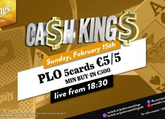 Sonntag ab 18:30 Uhr – Ca$h King$ $ZTO$ Special 5-Card PLO €5/€5 Cash Game!