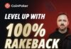 Geheimnis gelüftet – 1 Monat lang 100% Rakeback auf CoinPoker! Neue Games & Features enthüllt! CoinPoker Level Up 100 Prozent Rakeback - Johan Guilbert YoH ViraL