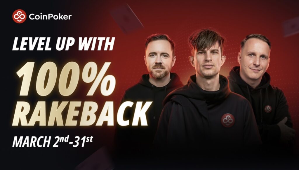 CoinPoker Level Up 100 Prozent Rakeback - Johan Guilbert YoH ViraL, Mario Mosböck, Benjamin Rolle BenCB