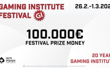 GI Festival zum Jubiläum mit €100.000 gtd. im GCA Pokerroom 2.0!