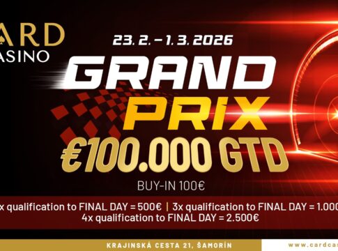 €100.000 Garantie beim Grand Prix im Card Casino Samorin!
