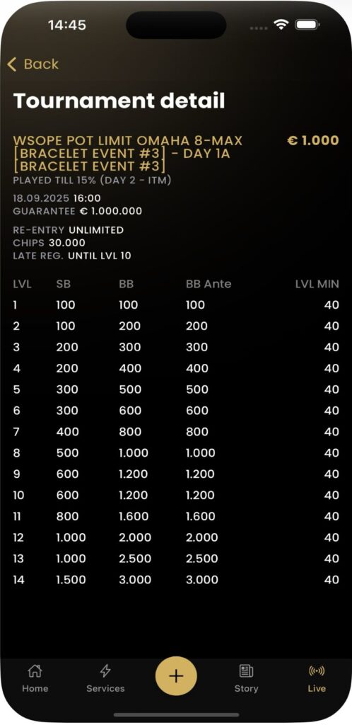 Kings Resort App - King's Resort Rozvadov - Tournament Detail