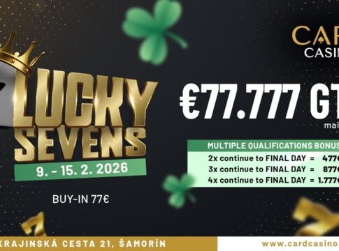 Card Casino Samorin garantiert €77.777 beim €77 Lucky Sevens!