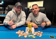 Doppelt Mega! Even Deal im GCLI Sunday Megastack! Even Deal! Die Sieger im Sunday Megastack: (v.l.n.r.) Radim Divis (SUI), "Phil K." (AUT)