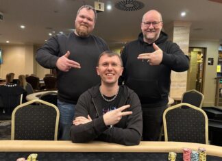 Siegreich im GCA Kickstarter - vlnr Florian Plog, "Johnny Hell", "Gabor 75"