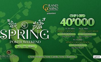 Frühlingsgefühle im GCLI! 50.000 CHF gtd. beim Spring Poker Weekend!
