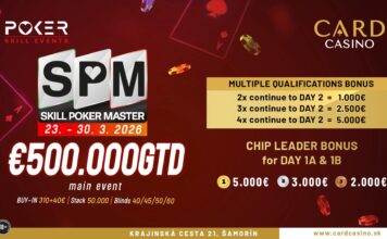 Card Casino SK – Skill Poker Masters winken mit Boni und €500k Garantie!