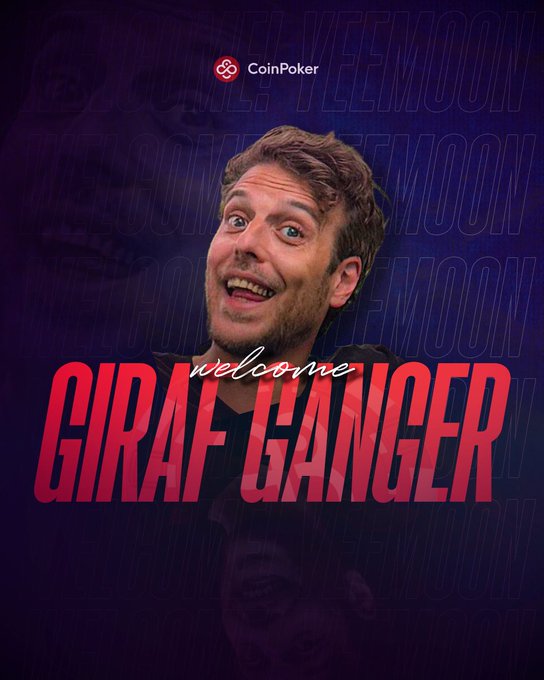 Team CoinPoker Ambassador Bert Stevens giraf ganger