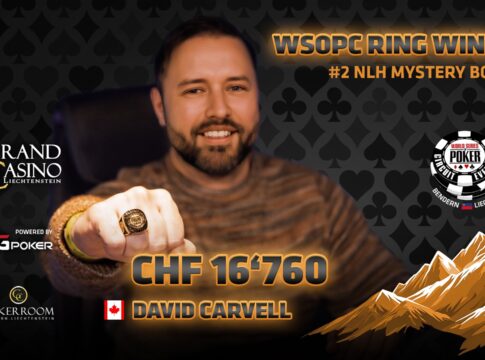 Start-Ziel-Sieg für David Carvell beim WSOPC Mystery Bounty im GCLI!