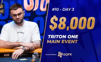 Triton Livestream vom Tag 3 des $8.000 Triton One Jeju Main Event #10!
