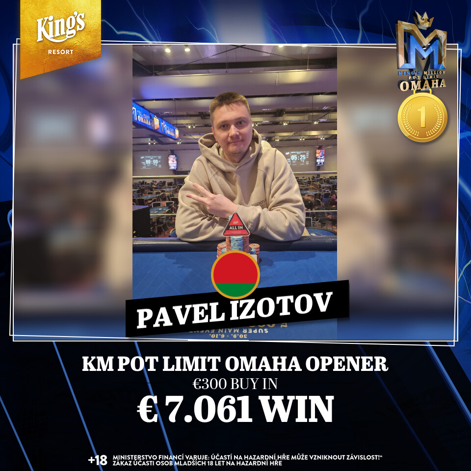 Sieger im KM Pot Limit Omaha Opener: Pavel Izotov (BLR)