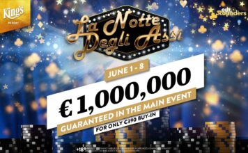 King’s Resort – La Notte Degli Assi Festival startet mit €1.000.000 Garantie!