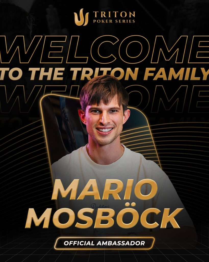 Mario Mosböck Mosboeck Triton Poker Series Official ambassador