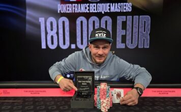 Greiza ist der PFB Highroller Champion / Unavenej 1D-Chipleader im Poker france Belgique Masters PFB Highroller - Greiza