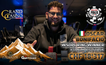 WSOPC Bendern – Ringe #11 und #12 gehen nach Italien und Kanada WSOPC WSOP Circuit Bendern Liechtenstein - Bigstack - Oscar Bonifacio