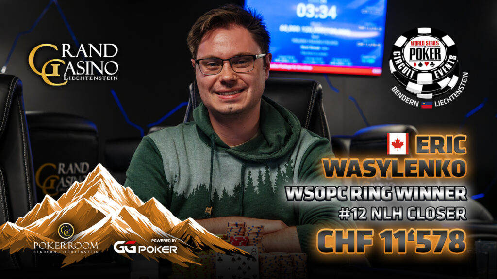 WSOPC WSOP Circuit Bendern Liechtenstein - Closer - Eric Wasylenko